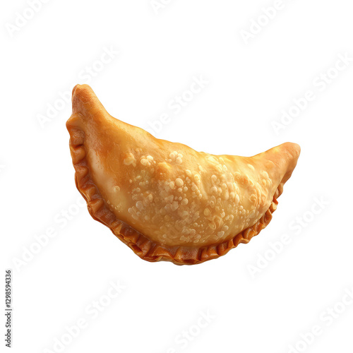 Isolated Curry Puff Render with Clean Background for Food Photography and Culinary Presentation