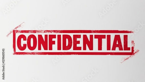 Cuadro en lienzo A bold red CONFIDENTIAL stamp indicating sensitive information, set against a plain background