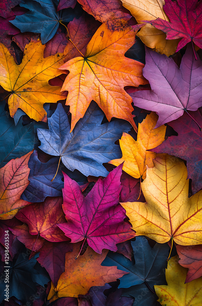 Autumn leaves lying on the floor AI Generate. Autumn leaves lying on the floor AI Generate.
