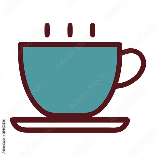 Coffee Cup with Steam Vector Illustration on White