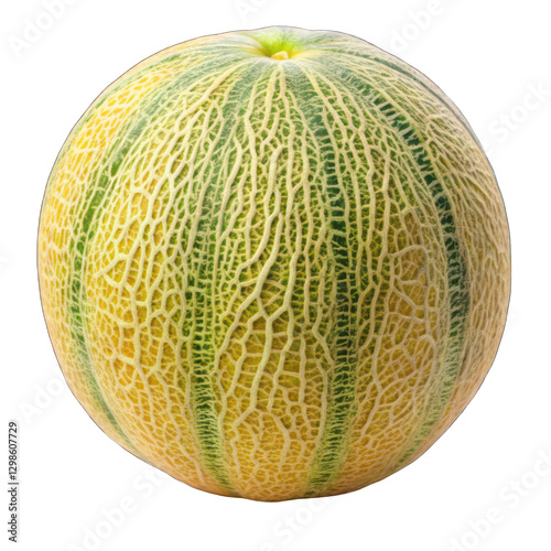 Ripe Honeydew Melon isolated on transparent background