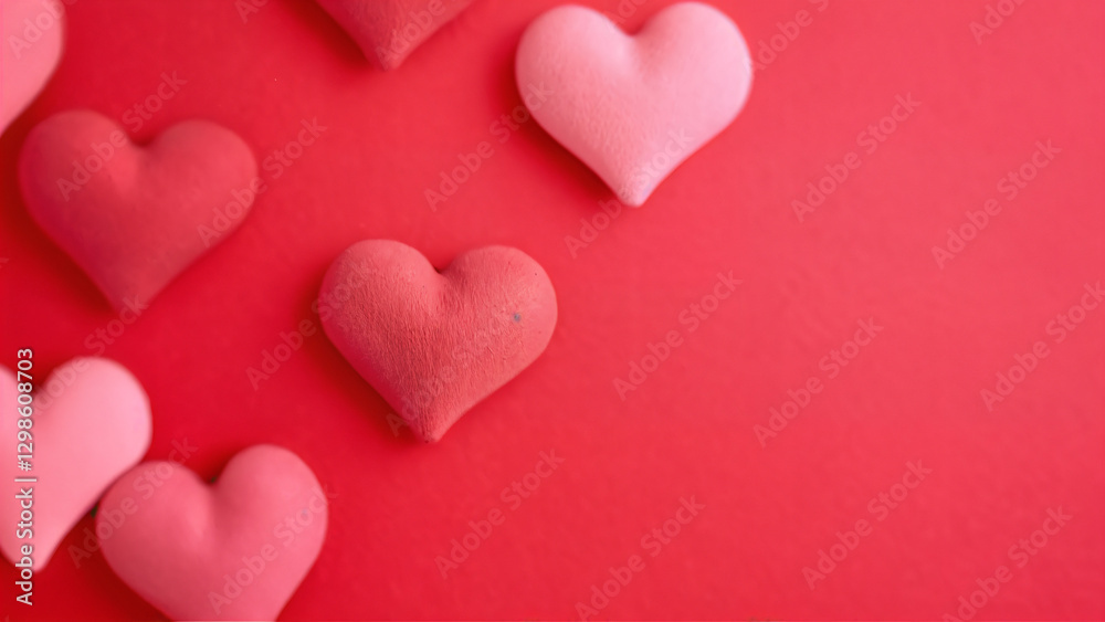 Fototapeta premium red hearts background