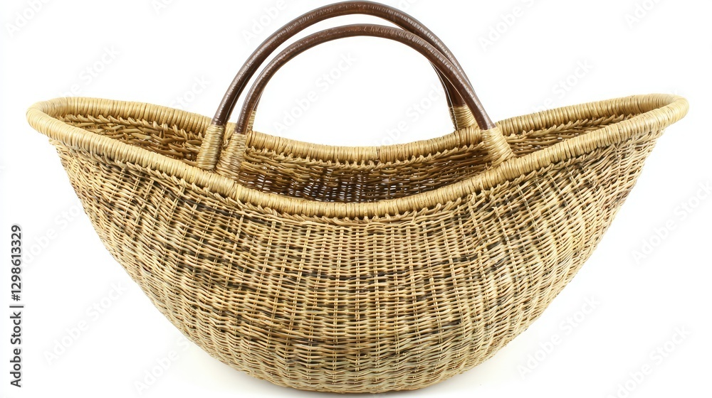 Obraz premium Handwoven Basket, Studio Shot