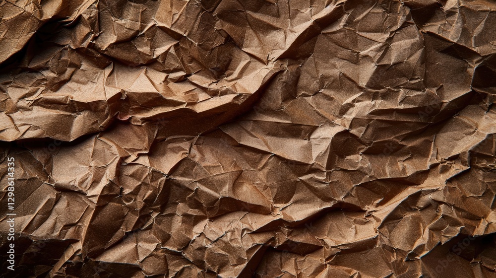 Crumpled kraft paper texture background Crumpled kraft paper texture background