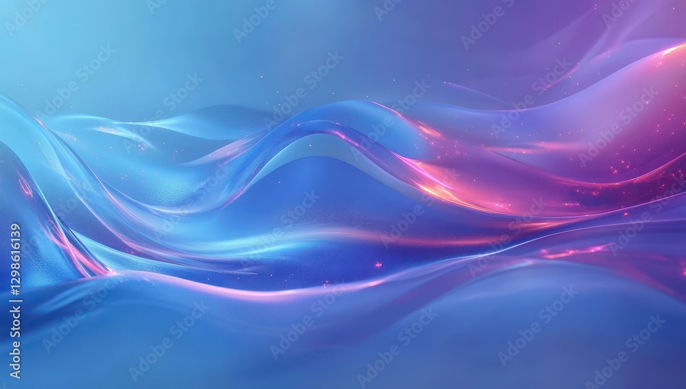 Fototapeta premium Abstract colorful wave background with smooth gradients and glowing elements creating a serene and calming atmosphere for various creative projects
