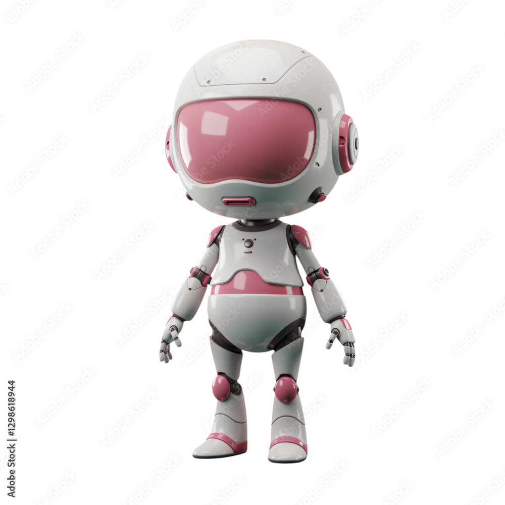 A 3D render of a friendly, cartoonish robot A 3D render of a friendly, cartoonish robot