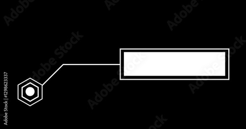 
Pair of Modern lower third with empty copy space for writing custom messages, Lower third title intro design animation in 4K UHD resolution, RGB. Technological corporate infographic pop-up hud clip.
