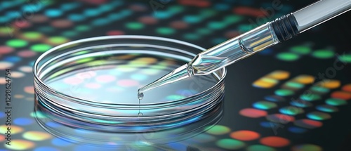 Pipette Dispensing Liquid into Petri Dish