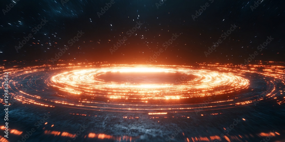 Naklejka premium glowing plasma energy field neon swirls