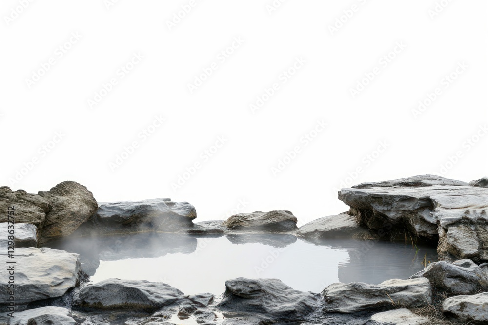 Fototapeta premium Hot spring nature outdoors rock.