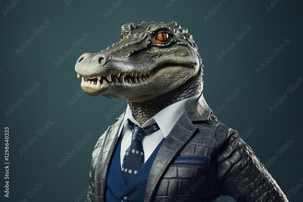 Alligator in Business Attire 