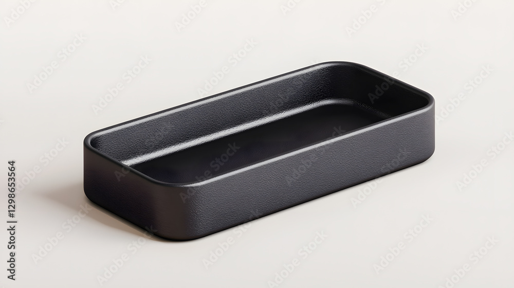 Minimalistic black tray for organizing items modern home product photography indoor close-up design aesthetics Minimalistic black tray for organizing items modern home product photography indoor close-up design aesthetics