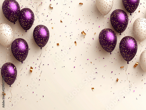 Festive balloon-themed background for poster photo
