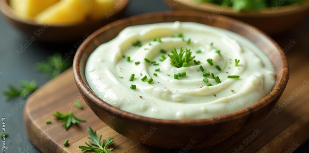 Tangy dill-chive sour cream sauce, perfect dip , cuisine, dip Tangy dill-chive sour cream sauce, perfect dip , cuisine, dip