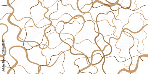 Seamless abstract pattern web design mocha mousse color smooth organic lines warm beige tones creates elegant and sophisticated visual effect white background