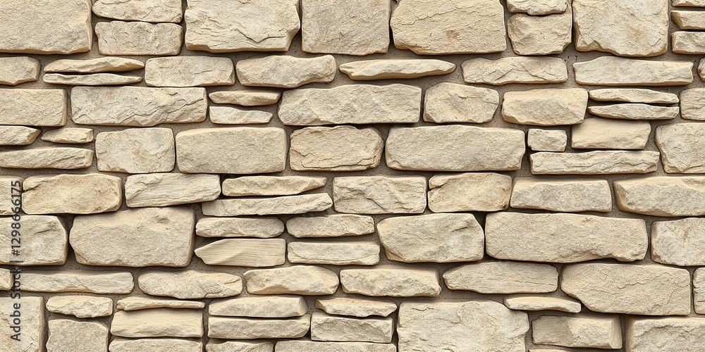 Fototapeta premium Aged Stone Wall Seamless Texture Pattern