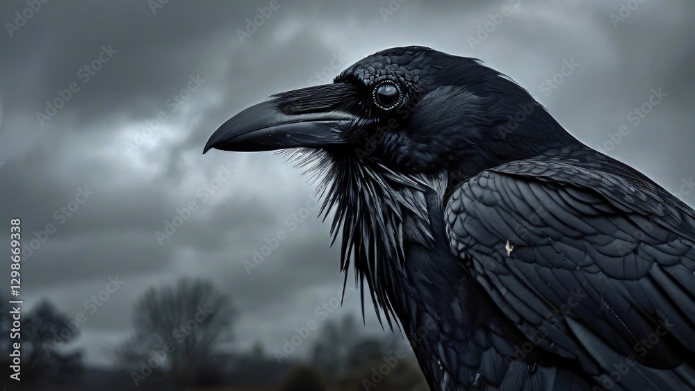 Fototapeta premium Dark Illustration for World Goth Day: Moody and Atmospheric Gothic Artwork in Black and Grey Tones