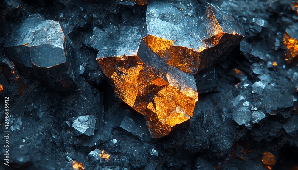 Macro photography of raw copper ore, sharp crystalline structure, vibrant metallic sheen, natural mineral formation, highdetail closeup Macro photography of raw copper ore, sharp crystalline structure, vibrant metallic sheen, natural mineral formation, highdetail closeup