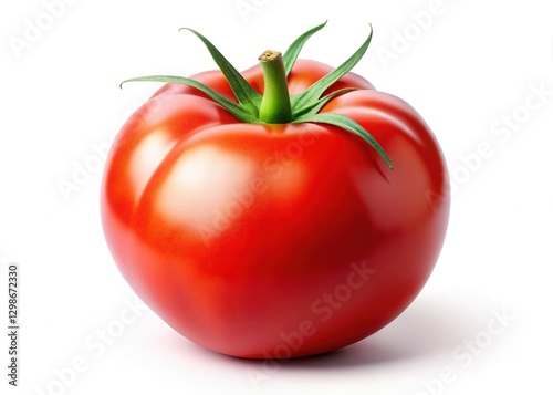 Wallpaper Mural Fresh tomato silhouette, isolated on white, AI art. Torontodigital.ca