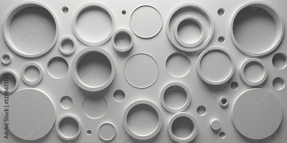 Geometric Circular Shapes - Clean Cutouts Geometric Circular Shapes - Clean Cutouts