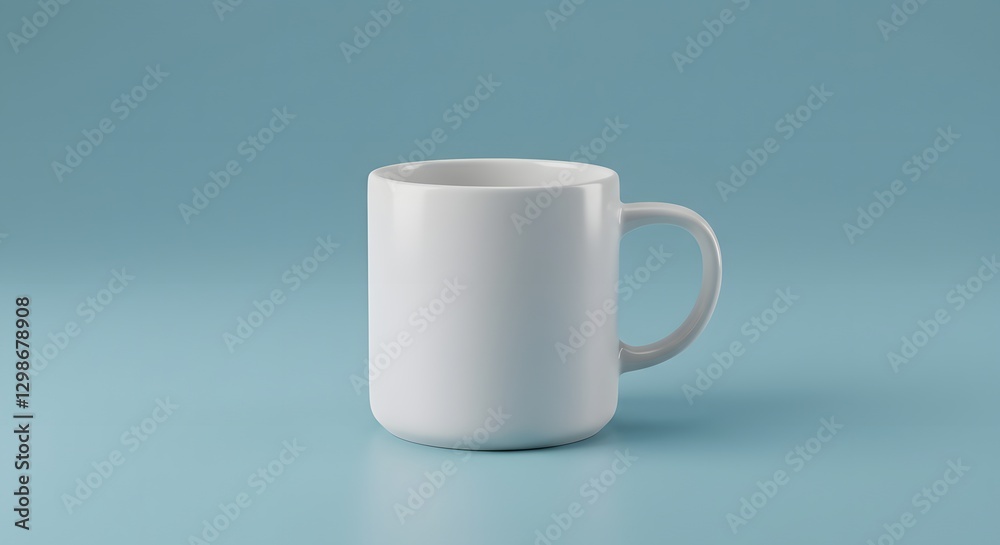 white cup on blue white cup on blue