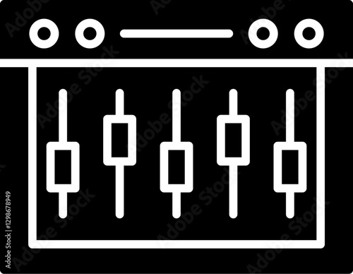 Sound Mixer Icon Vector Element