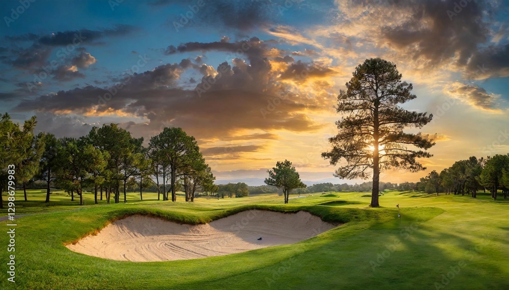 Obraz premium sunset in the park