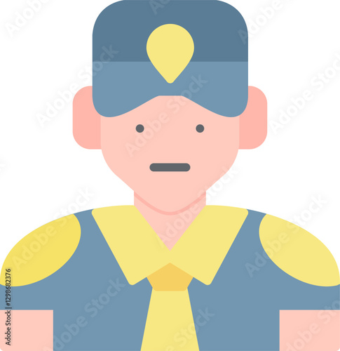 Security Guard Icon Vector Element