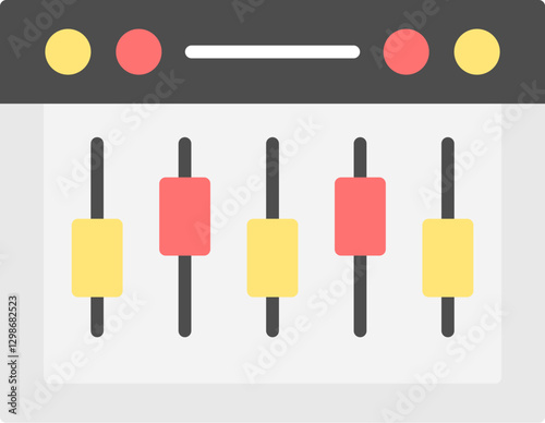 Sound Mixer Icon Vector Element