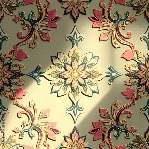 The delicate flower pattern creates a feeling of elegance and interest