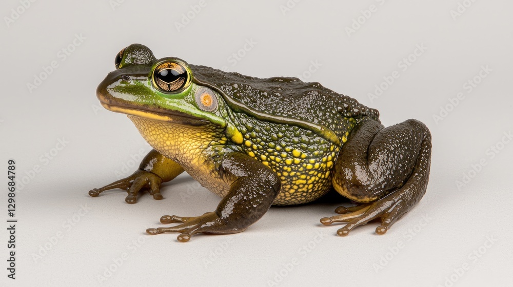 Fototapeta premium Frog in focus captivating amphibian portrait studio setting macro photography natural habitat close-up view