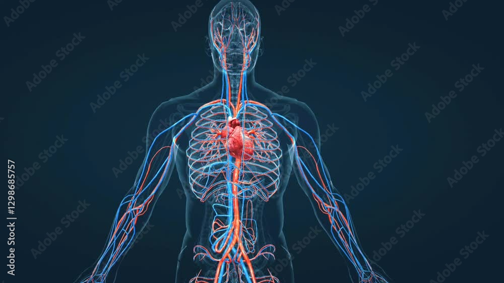Human circulatory system 3D