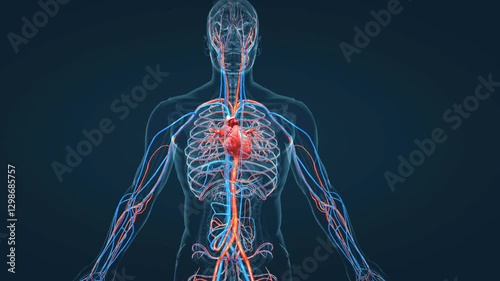 Human circulatory system 3D