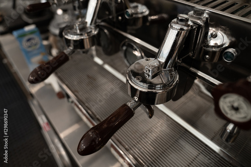 close up of coffee machine