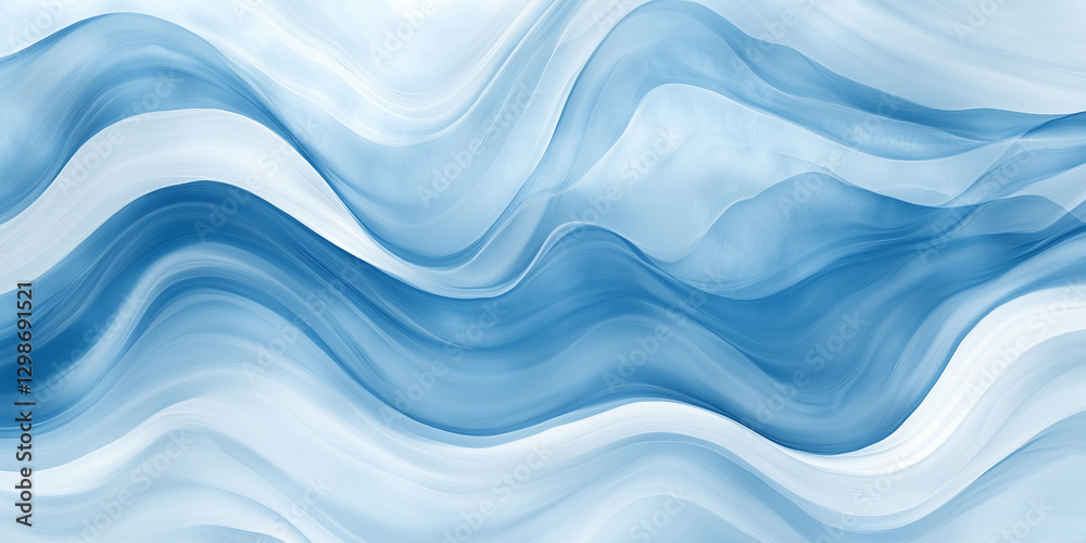 Abstract blue and white flowing wave pattern Abstract blue and white flowing wave pattern