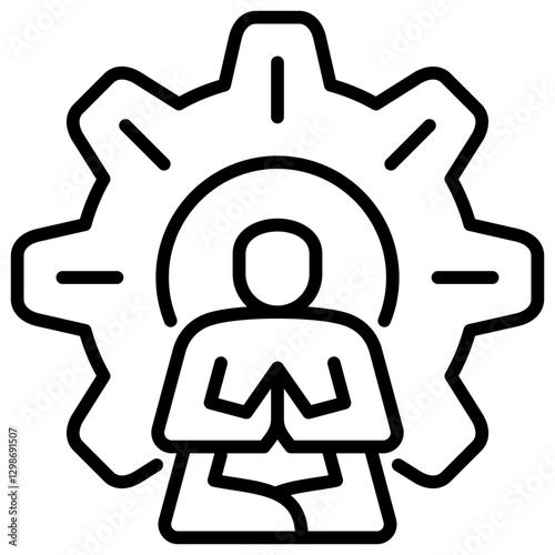 Stress Management Line Icon