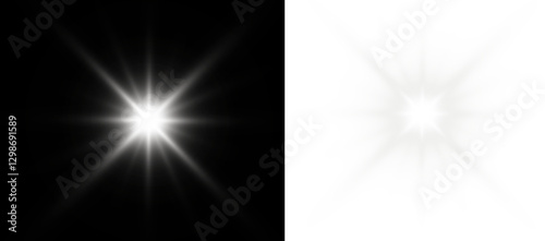 PNG gold star light sparkle, White glow light effect. Starlight sparkle. Light flare effect shine glow. Light PNG. Glowing design elements