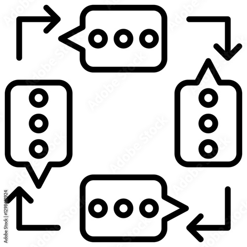 Feedback Loop Line Icon