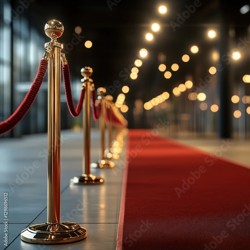 red carpet event with stanchions and red rope