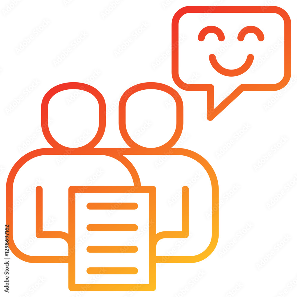 Assertiveness Line Gradient Icon Assertiveness Line Gradient Icon