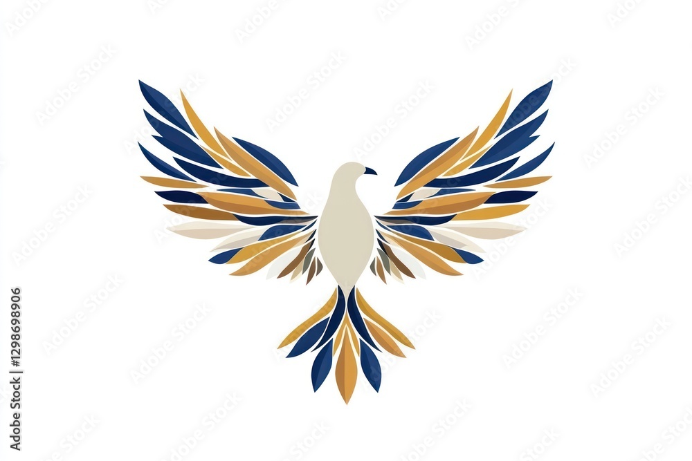 Fototapeta premium A dove, emblematic of the Holy Spirit, soars with gracefully spread wings, symbolizing peace, spiritual awakening, and divine presence in Christian traditions