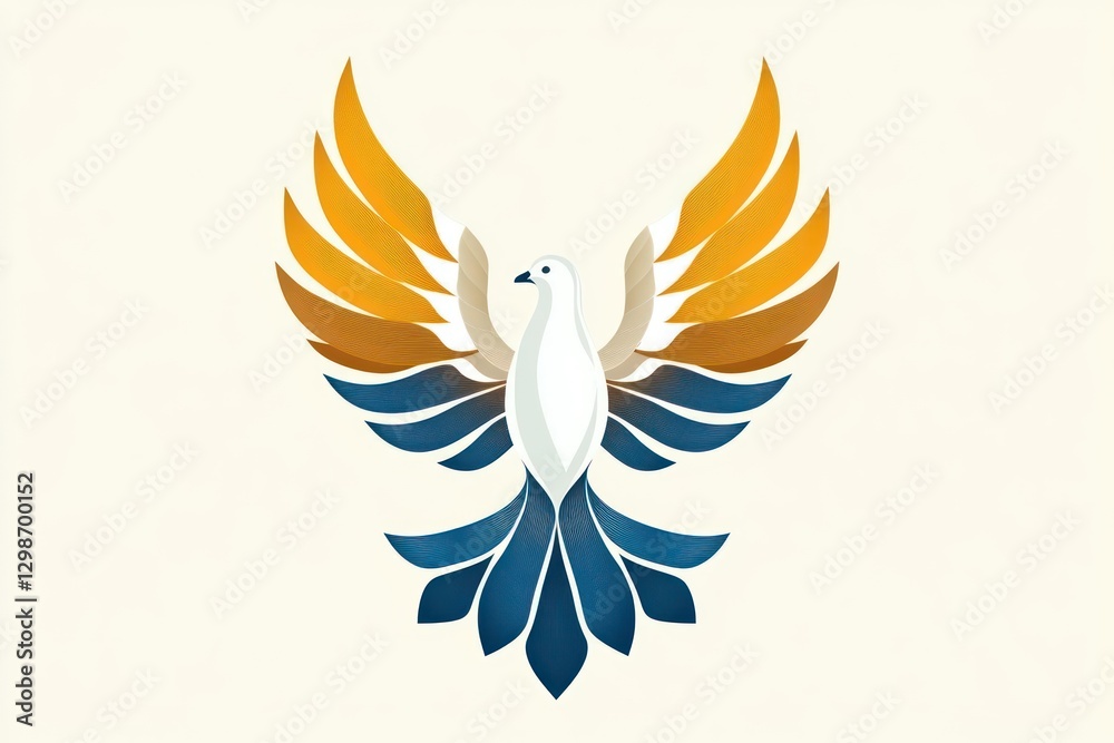 Obraz premium This dove symbolizes the Holy Spirit and serves as a powerful reminder of peace, purity, and faith during Christian celebrations like Maundy Thursday and Palm Sunday