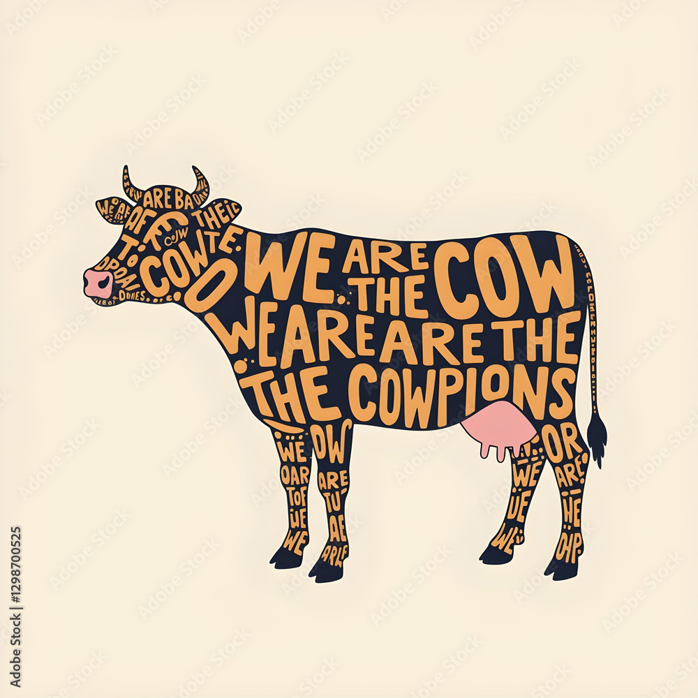We are the cowpions fun cow illustration with a bold message perfect for posters t-shirts and various graphic designs celebrating cows and their spirit