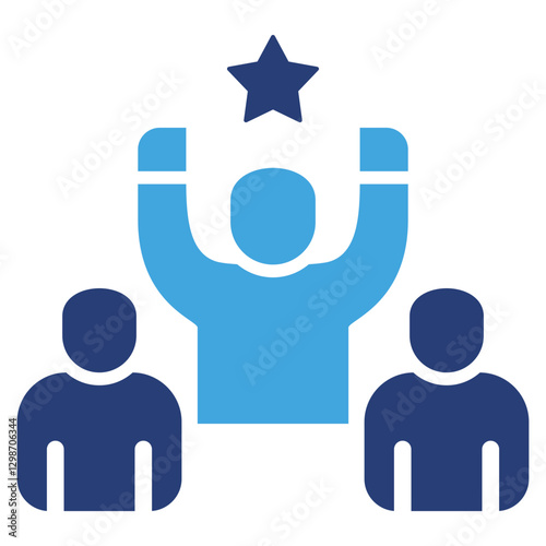 Team Leadership Two Color Icon