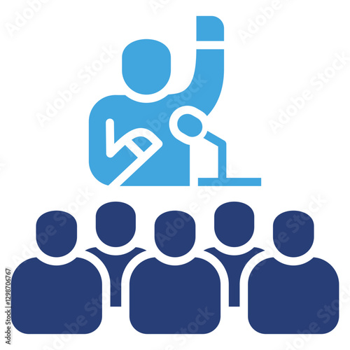 Public Speaking Two Color Icon