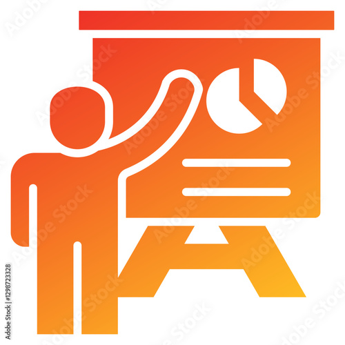 Presentation Glyph Gradient Icon