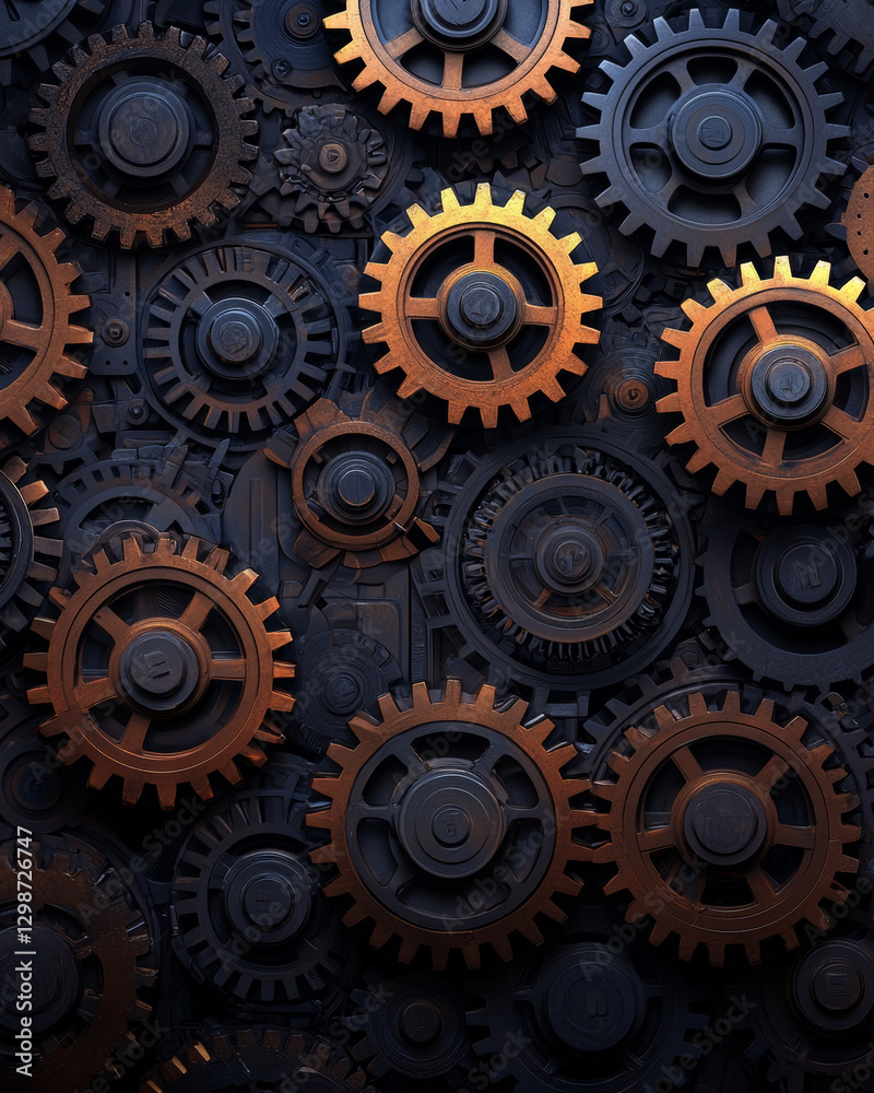 collection of interlocking gears in mechanical design collection of interlocking gears in mechanical design