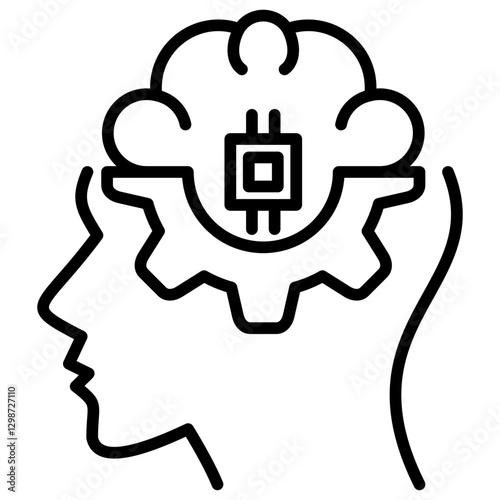 Artificial Intellegence Line Icon