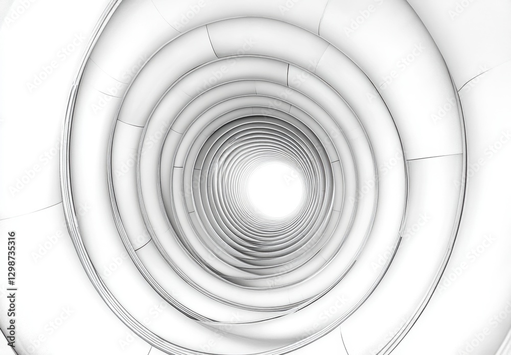 Obraz premium Abstract Spiral Tunnel Design with Bright Center Light Effect