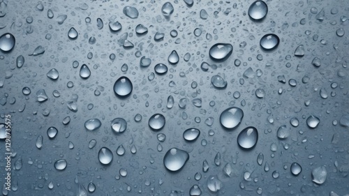 Wallpaper Mural Abstract Background of Water Droplets on a Smooth Gray Surface Condensation Texture Torontodigital.ca